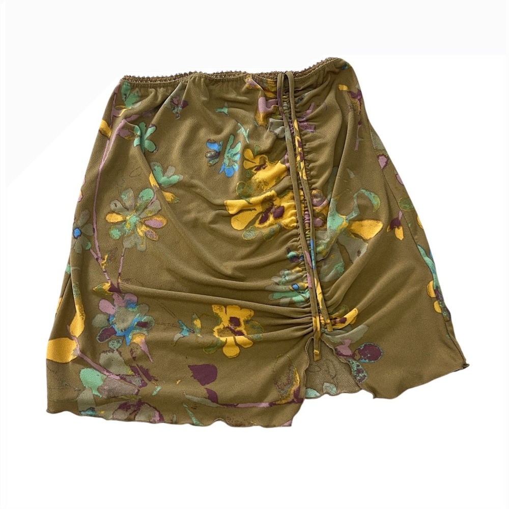 Urban Outfitters Alanna Floral Ruched Mini Skirt - Picture 1 of 4